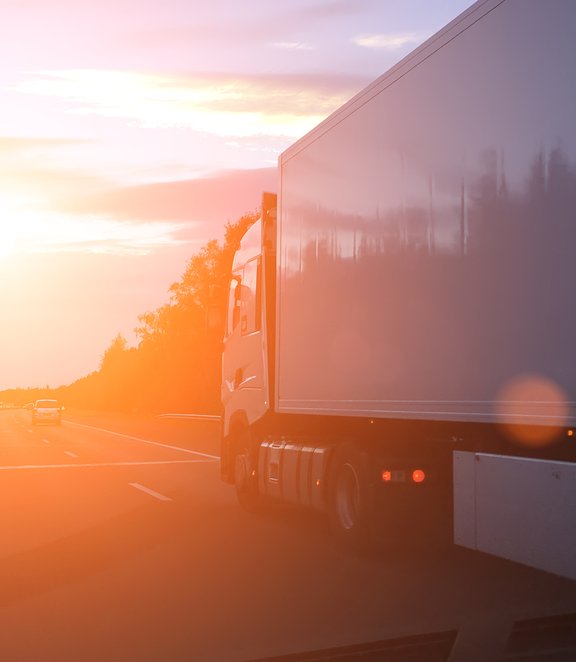 truck on road